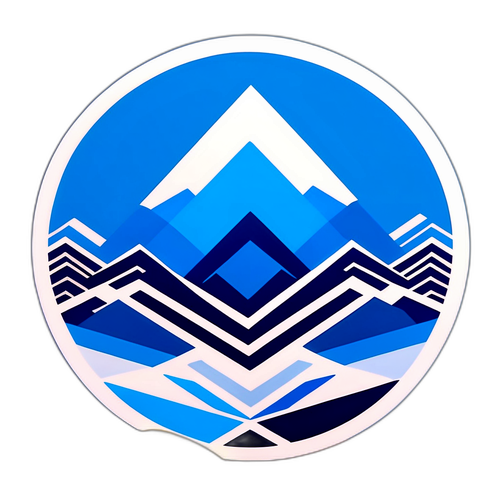 न्यूनतम नीला स्टिकर