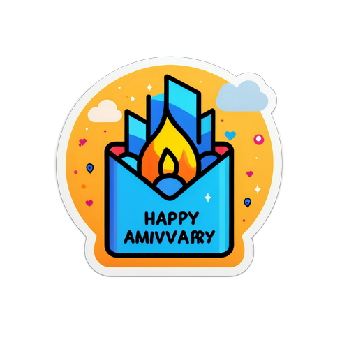 Happy Work Anniversary Sticker