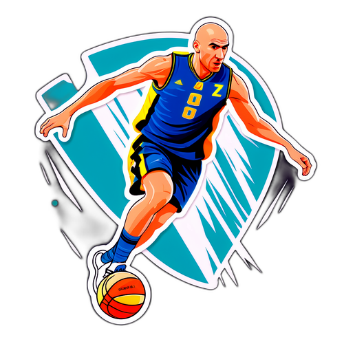 Sportieve Zizou Bergs Sticker Ontwerp