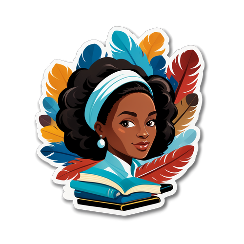 Béatrice de La Boulaye entourée de livres et plumes