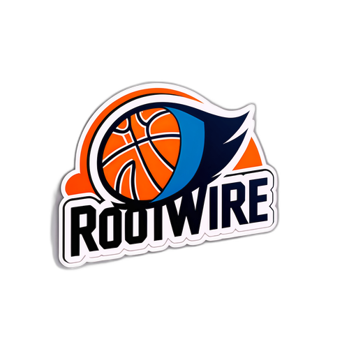 Minimalist Rotowire Basketball Sticker