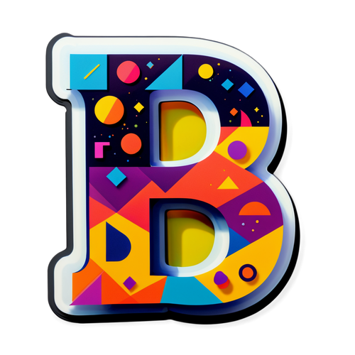 रचनात्मकता का प्रतिनिधित्व करने वाला bold 'B' अक्षर