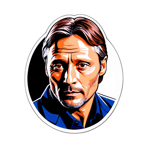 Stylisches Porträt von Mads Mikkelsen
