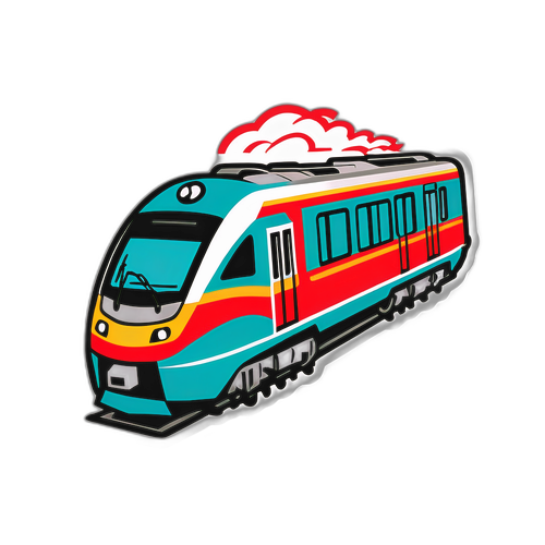 Autocollant de train Ouigo en pleine vitesse