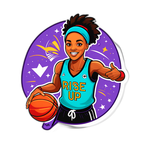 Rise Up Basketball Motivational Sticker