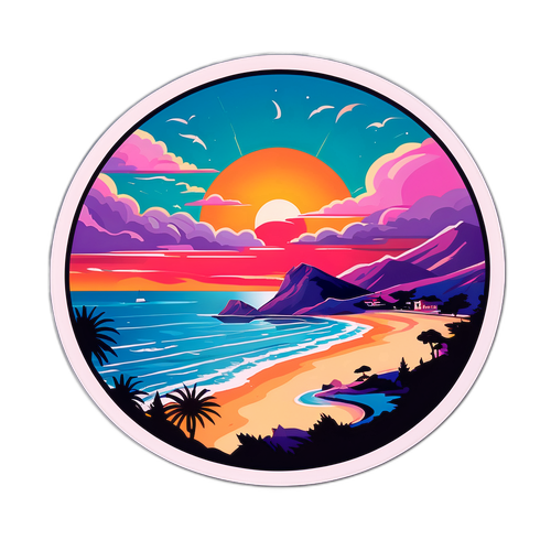 Ein atemberaubendes Küstenlandscape von Albanien mit bunten Sonnenuntergängen und einladenden Stränden