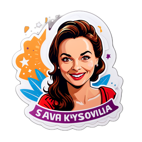 Humorná nálepka s Danou Syslovou