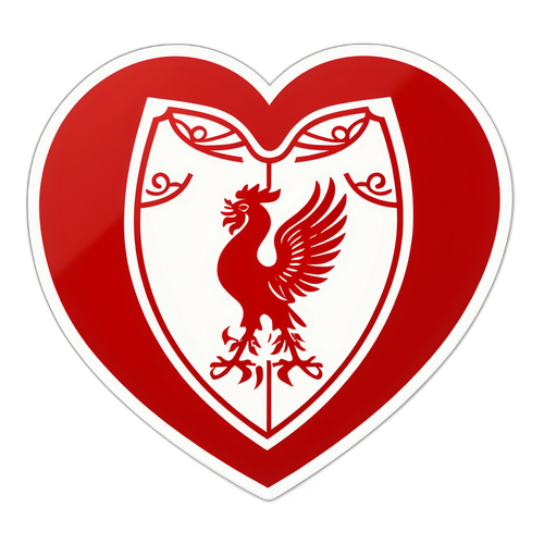 Sticker hình trái tim in tên Liverpool