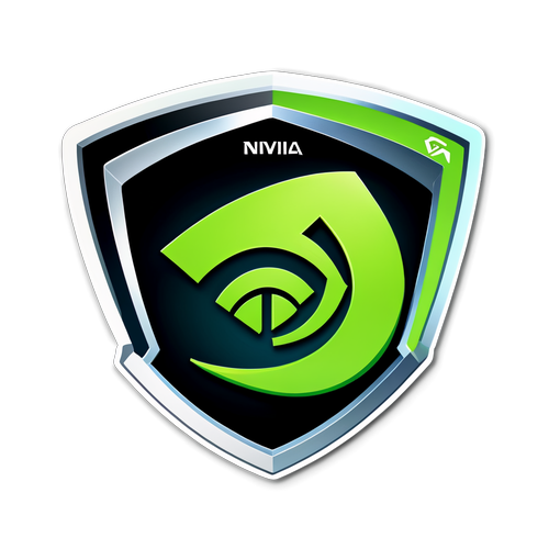 Nvidia-Logo mit futuristischem Hintergrund