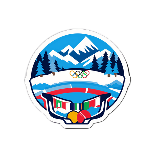 Стикер с логотипами Олимпийских игр 2026 года