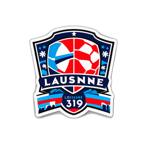 Samolepka k uctění zápasu Lausanne versus Olomouc