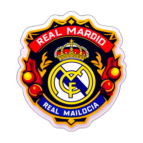 Stylizovaná nálepka Real Madrid x Mallorca