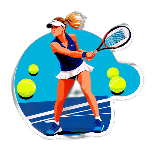 Tennis Power Serve Sticker