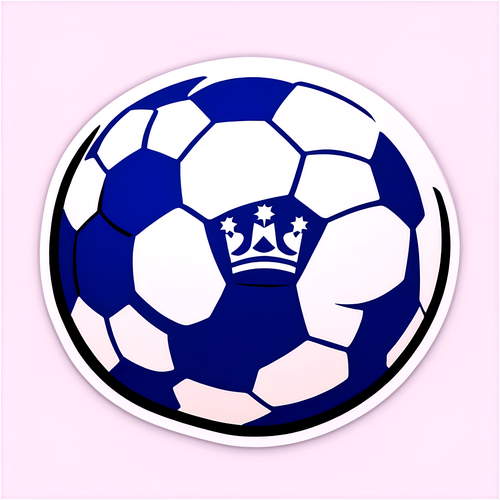 Cartoon-Style Soccer Ball Sticker