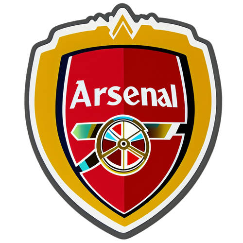 Arsenals logotyp med fotbollsfans