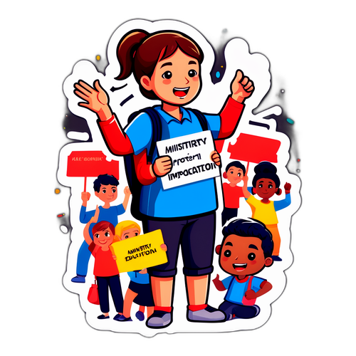 Afiș protest pentru educație