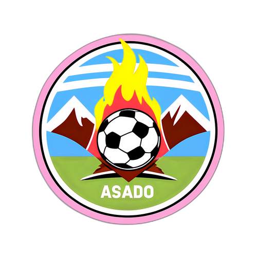 Sticker Cultural Argentino: Asado y Fútbol