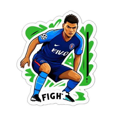 Sticker do Thiago Silva em Pose Defensiva