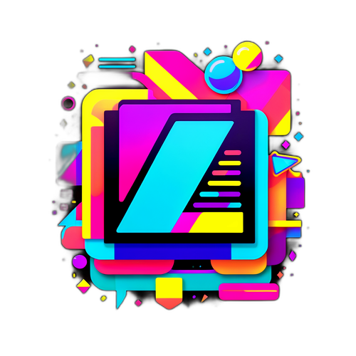 Retro Netflix Logo in Neonfarben