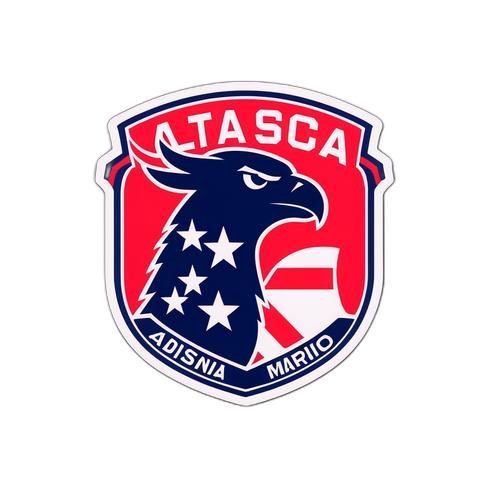 Vibrant samolepka představující Atlético Madrid a Osasunu na fotbalovém stadionu