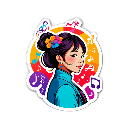 Makulay na Sticker ng Silweta ni Jang Hae Young