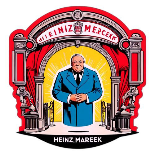 Künstlerische Darstellung von Heinz Marecek während einer Bühnenaufführung