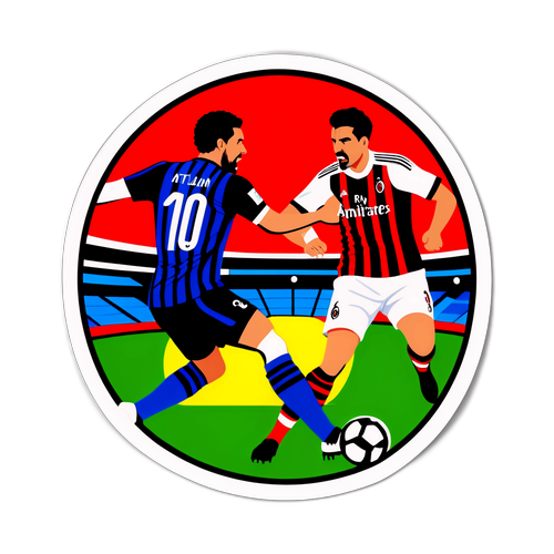 Sticker ต่อสู้ระหว่างอาตาลันต้าและเอซีมิลาน