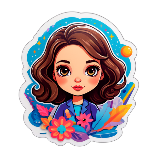 Sticker mit Arabella Kiesbauer