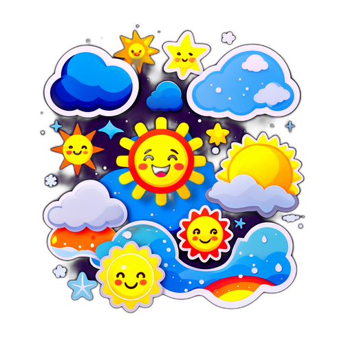 Stiker Cuaca Ceria