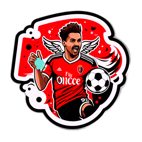 Aufkleber zur Begeisterung eines OGC Nice – Benfica Spiels