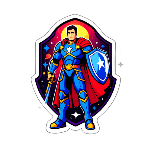 Stiker Karakter Pahlawan Tinggi