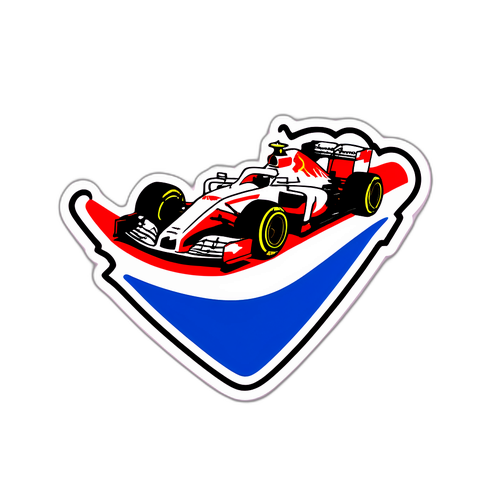 Autocolant F1 cu design inspirat de steagul cu carouri
