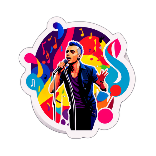 אסף אבידן מופיע על הבמה