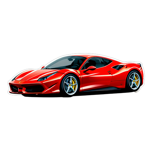 Autoturism Ferrari pe pistă