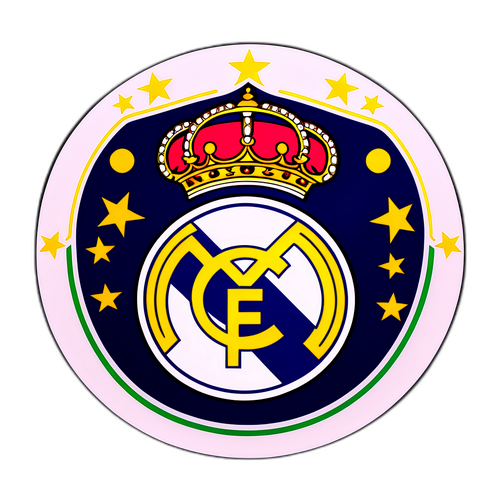 Stilfuld sticker af Real Madrid-emblemet