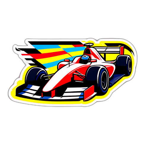 Adesivo de Carro de Corrida Estilizado