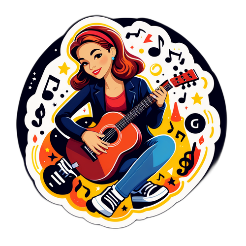 Adesivo Musical Inspirado na Carreira de Luiza Possi