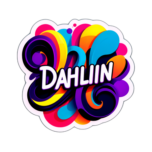 Moderne og farverig Dahlin Sticker