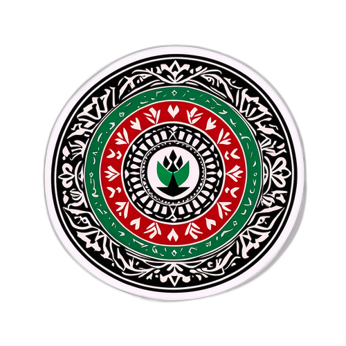 עיצוב עם מוטיבים אמנותיים פלסטיניים לזכר קורבנות החטיפות בעזה