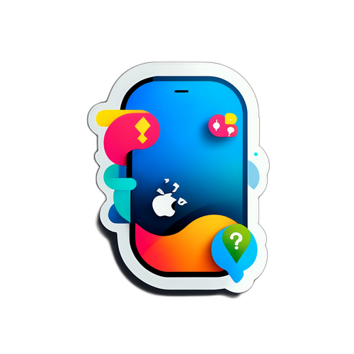 Nálepka vyzývající k odhalení tajemství iPhonu 17