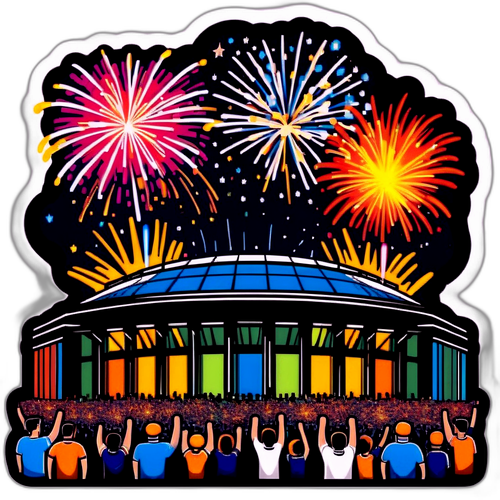Celebratory Soldier Field with Fireworks