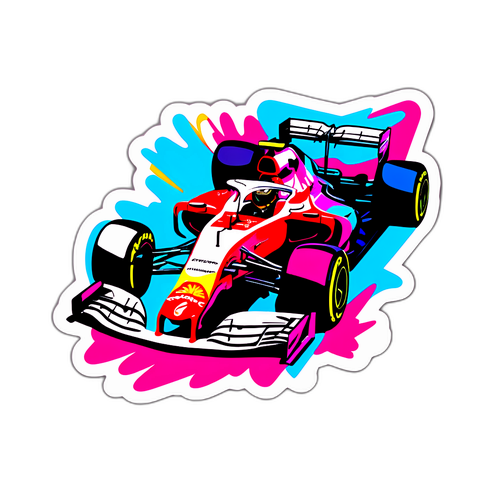 Sticker F1 yang Berwarna-warni