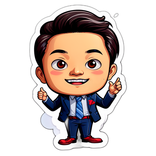 심현섭의 독특한 캐리커처 스티커