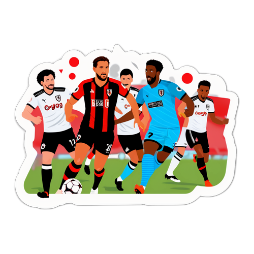Sticker animat cu momente cheie din meciul Bournemouth - Fulham