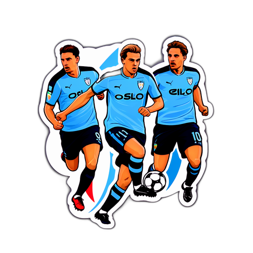 Sticker Oslo Lazio với logo và hình ảnh cầu thủ thi đấu