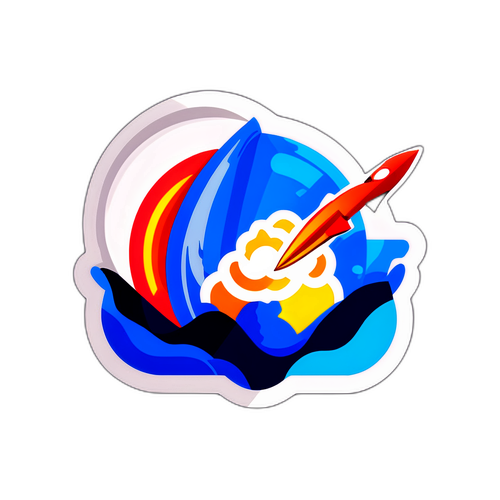 地震警報主題貼紙