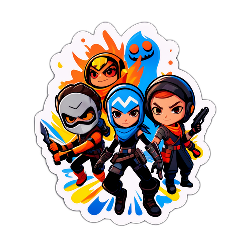 Actionfyldt Klistermærke fra Epic Games