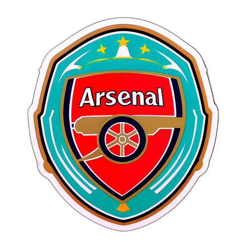 아스널과 울버햄튼의 경기를 응원하는 민트색 스티커