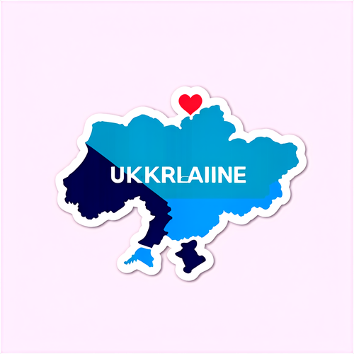Mapa Ukrainy z sercami