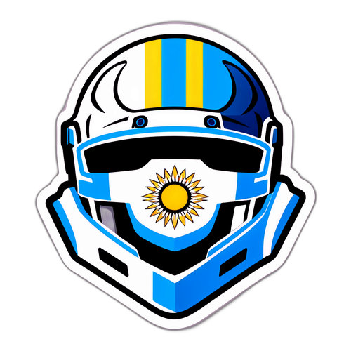 Sticker que combina el NFL y el fútbol argentino